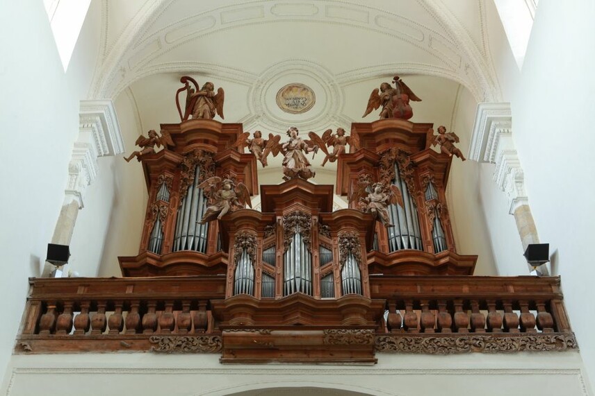 Barokní varhany v kostele Nanebevzetí Panny Marie, foto Petr Šebek